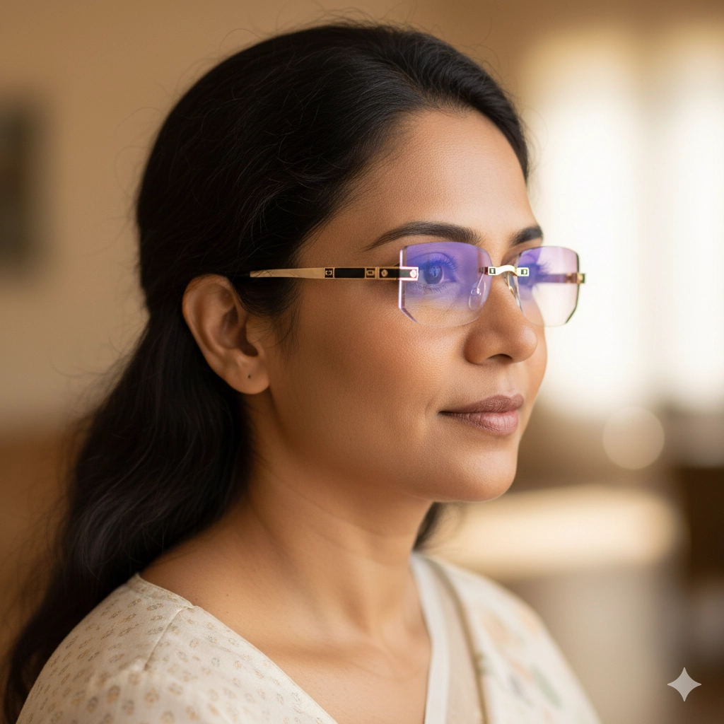 luxury rimless anti blue yt1004 gold luxury rimless anti blue yt1004 gold