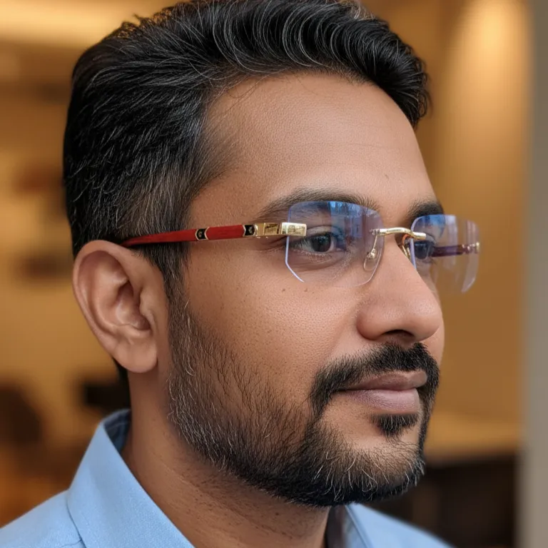 Reading Glasses in Bangladesh Model wearing Nine Optic reading glasses